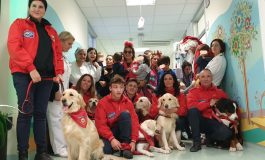 I “CANI EROI” DI AiCS IN VISITA AI PICCOLI PAZIENTI DI ONCOEMATOLOGIA PEDIATRICA a LECCE