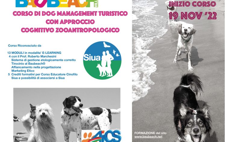 CORSO DI DOG MANAGEMENT TURISTICO CON APPROCCIO COGNITIVO ZOOANTROPOLOGICO