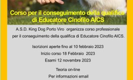 CORSO EDUCATORE CINOFILO  – ASD KING DOG