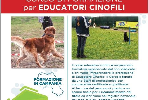 <strong>CORSO EDUCATORE CINOFILO   – ASD ZEL EDUCATION LAB e AICS COMITATO PROVINCIALE NAPOLI APS</strong>