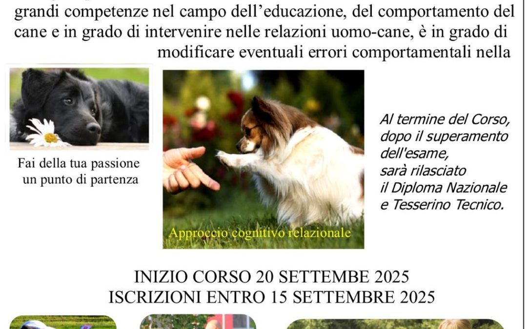CORSO EDUCATORE CINOFILO