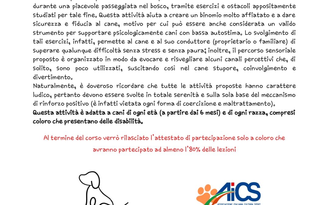 CORSO “A SPASSO CON PONGO”