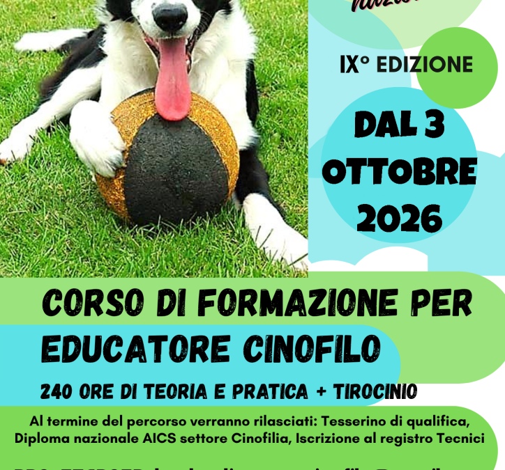 CORSO EDUCATORE CINOFILO